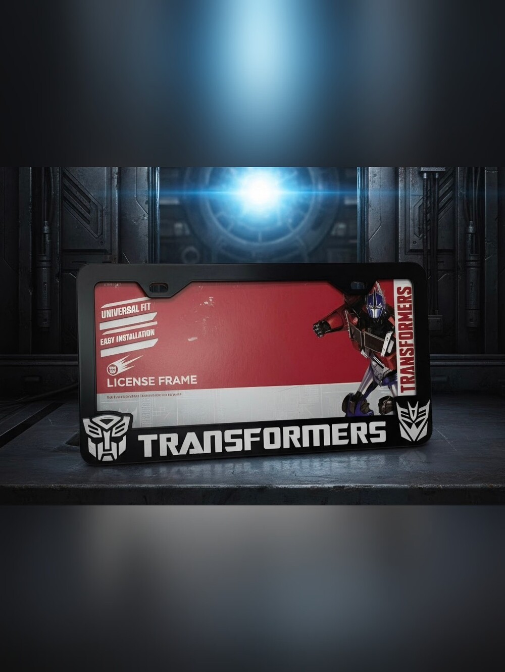 Transformers Autobot Decepticon License Plate Frame.  (Pilot TRF-0901E) New Open
